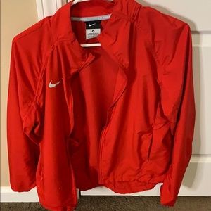 red nike athletic jacket